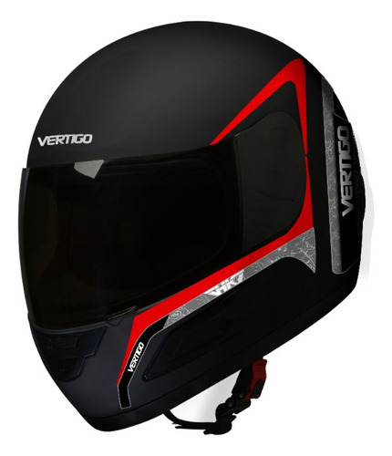 Casco para moto integral Vértigo HK7 Dominium rojo fluo mate talle M