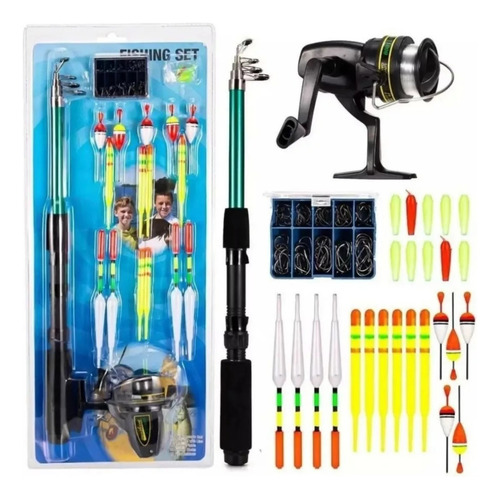 Kit Completo Pesca Accesorios Cañas Carretes Señuelos