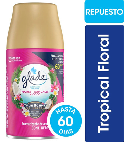 Glade Repuesto Flores Tropicales/ Coco P/aparato Automático 