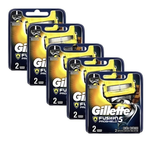 Kit Cargas Gillette Fusion -  10 Refil No Total 