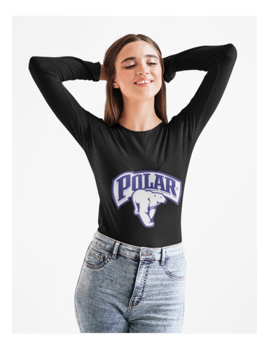 Polera Larga Venezuela Logo Polar Estampada Algodon