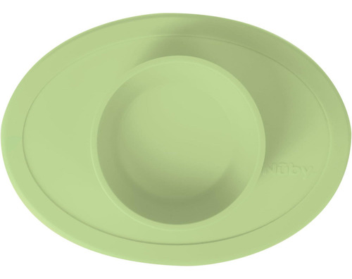 Tazón De Alimentación De Silicona Nuby Sure Grip - Solo Verd