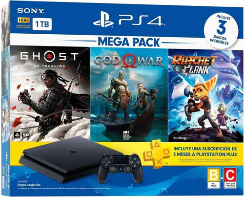 Consola Playstation 4 Slim 1tb Con 3 Juegos 1 Año Garantia