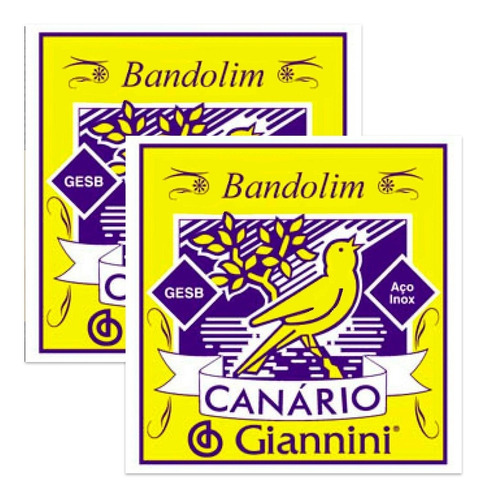 Kit 2 Encordoamento Bandolim Giannini C/ Chenilha Mandolim