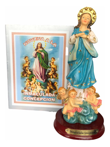 Inmaculada Concepción En Porcelana 14cm + Novena