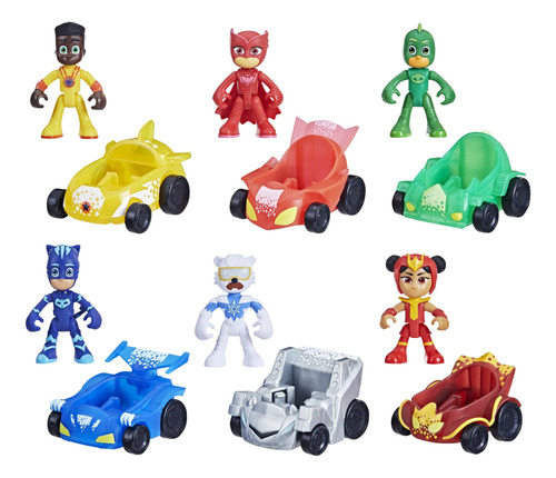 Pj Masks Carreras Poderosas Figuras Y Autos Para Niños Exc