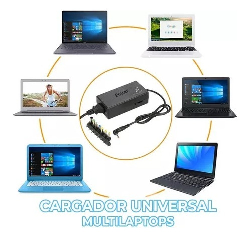 Imagen 1 de 6 de Cargador Ajustable Universal Laptop Impresora Camara Dvr 90w