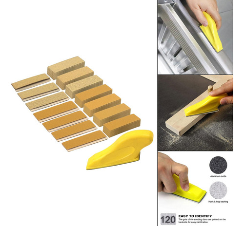Microlijadora, Herramientas De Lijado Con Mango De Amarillo