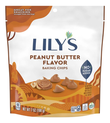 Lily´s Peanut Butter Flavor Baking Chips 198 G