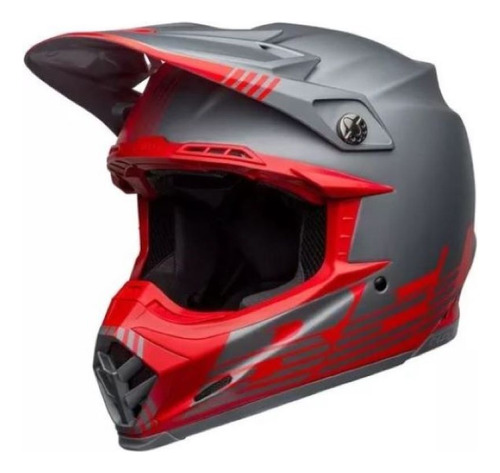 Casco Bell Moto-9 Gris/rojo T L/xl    