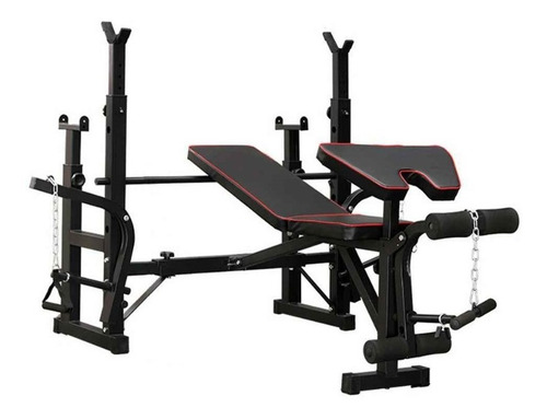 Imagen 5 de 5 de Banco Para Pesas De Doble Rack Y Predicador Mini Gym