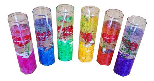 Velas Decorativas Vidrio Detalles Amor Romántica Silicona.