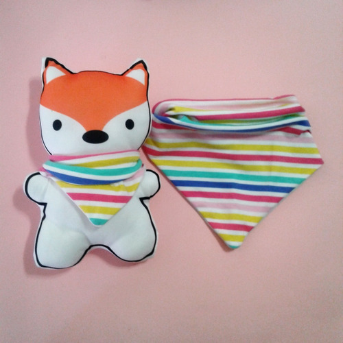Muñeco Apego Con Babero Bandana Rayas