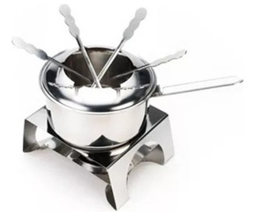 Fondue Acero Inoxidable 6 Personas C/pinches De Color Fondiu