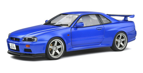 Nissan Skyline (r34)gt-r Bayside Blue 1999 Auto Escala 1:18 