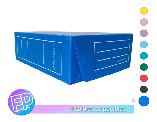 Caja Archivo Plastica Oficio 12 25*36*12 Cm X 10 Unidades Color Azul