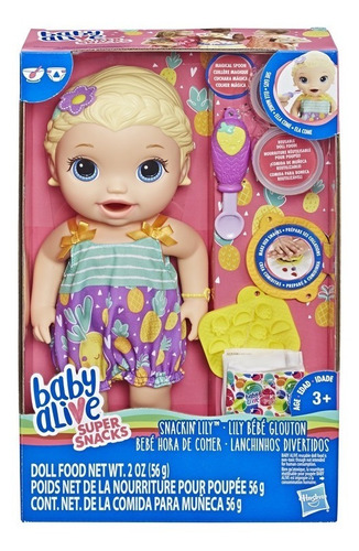 Baby Alive Super Snacks Lanchinho Divertidos Loira