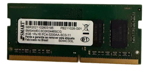 Memoria Ram De Notebook Kingston 4gb Ddr4 3200 Mhz (Usado)