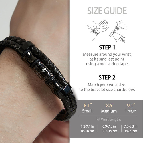Pulsera Cruzada Ketryep Para Hombres, Verso Bíblico
