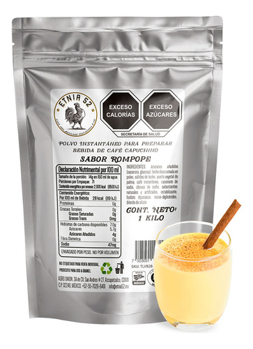 Café Capuchino Instantáneo Máquinas Vending Sabores Etnia 52