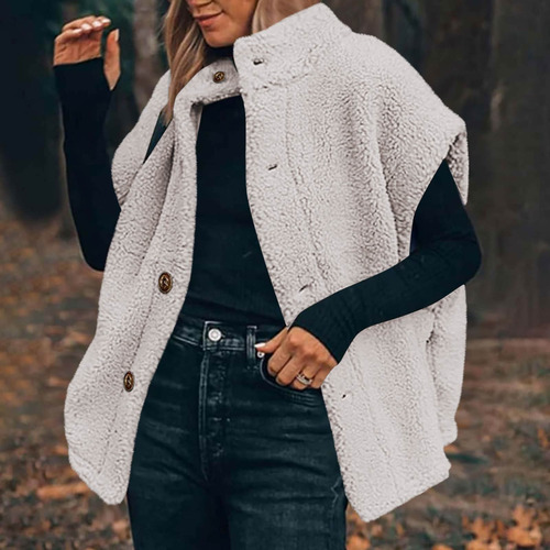 Chaqueta Para Mujer, Abrigos De Moda De Invierno Con Botones