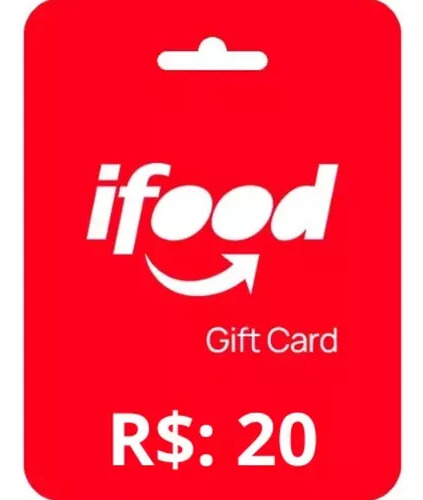 Gift Card Ifood Para Presente Card Vermelho Na Promoção