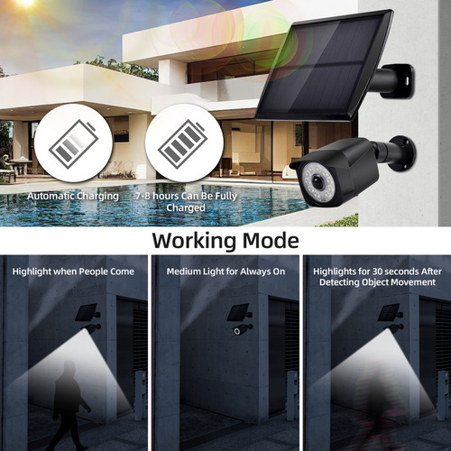 Lâmpada Led Com Sensor De Alimentação Externa Solar Motion 1