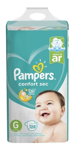 Pañales Pampers Confort Sec X128 Unidades Talle G