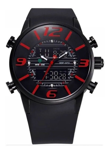 Relogio Masculino Weide Anadigi Esporte Branco Wh-3402