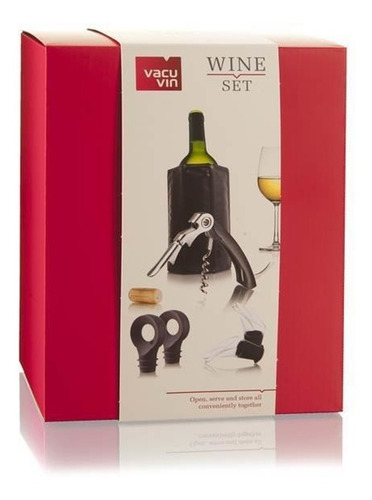 Imagen 2 de 3 de Set De Vino Vacuvin Sacacorchos Servidor Enfr Para Regalo