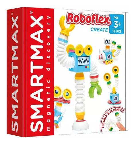 Boneco Roboflex Brinquedo Encaixe E Montar 12 Pçs Smartmax Versão Do Personagem Robô