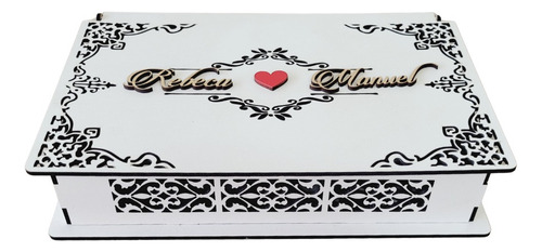 Kit 10 Caixas 27x17x5 Casamento Convite Padrinhos Mdf Cor Branco