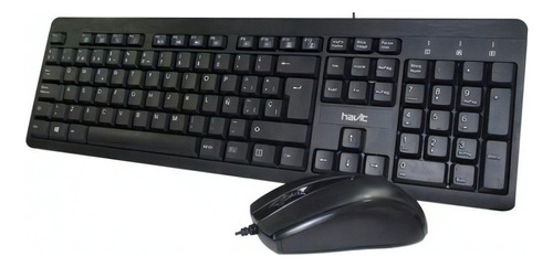 Combo Teclado Y Mouse Usb Havit Kb611cm Color del mouse Negro Color del teclado Negro