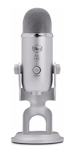 Micrófono Blue Yeti condensador omnidireccional silver