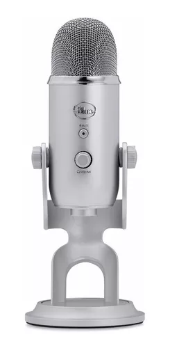 MICROFONO BLUE YETI USB STREAMING CARDIO OMNI BI LED SILVER