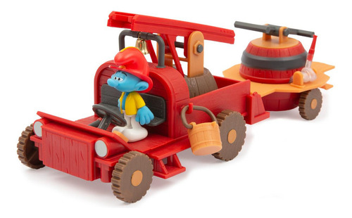 Pitufos Camión De Bomberos Con Figura Personaje Bombero
