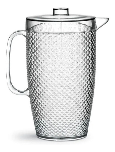 Imagem 3 de 5 de Kit 1 Jarra 3l E 10 Copos Acrílico Resistente Crystal 300 Ml