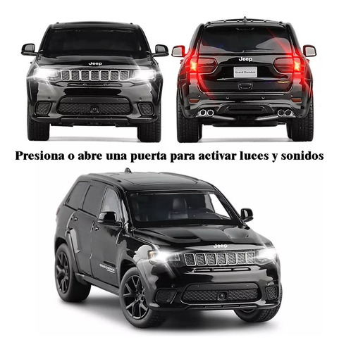 Autos Metálicos En Miniatura De Grand Cherokee Con Luces Y S