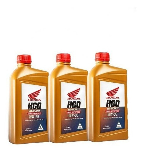 Aceite Moto Honda Semi Sintetico 10w30 Hgo X 3 Unidades 