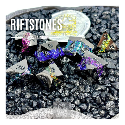 Dados Poliedrales Sages Portal Metal Riftstone Dnd Dice De 7
