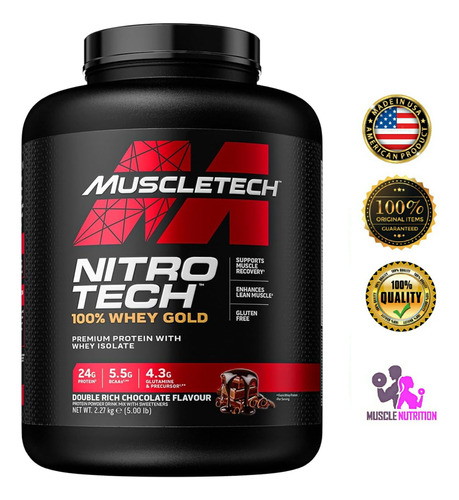 Nitro Tech Whey Gold 5 Lbs Proteína Registro Sanitario 