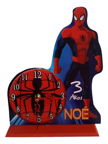 Paq15. Recuerdos Centros De Mesa  Reloj Spiderman 