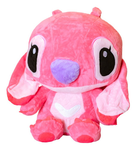 Peluche Angél Stitch Rosa Grande 40 Cm Bazar Don Acuña