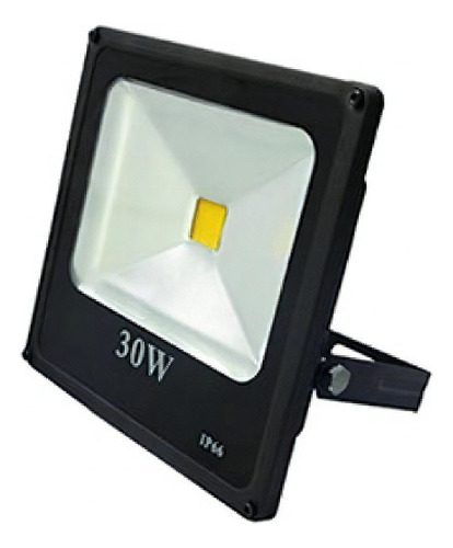 Reflector LED Lumi Ref 30w Chip Bivolt Chi con luz blanco cálido y carcasa negro 110V/220V
