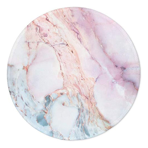 Itnrsiiet Marble Round Mouse Pad, Pink Marble Customized Pre