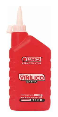 Adhesivo Cola Vinílica Carpintero Tacsa Botella C/pico X800g