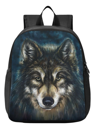 Sletend Retro Wolf Mochila Niños Pequeños Mochila Mini Linda