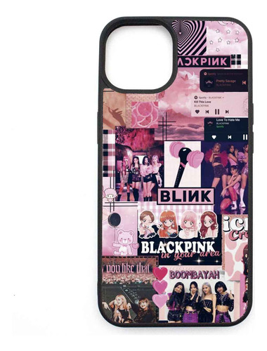 Case Funda Protector Para iPhone 14 Plus Black Pink