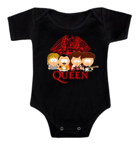 Body Bebé Queen Banda Baby Rock Infantil 100% Algodón