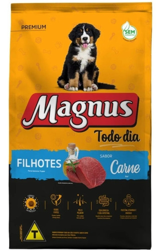 Magnus Todo Dia Filhotes Sabor Carne 10,1kg